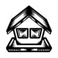 Illustration vector graphic of simple house isolated on transparent background. Perfect for icon, logo, tattoo, banner, stickers, greeting cards