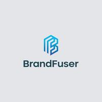 Abstract design concept for branding with blue gradient. vector