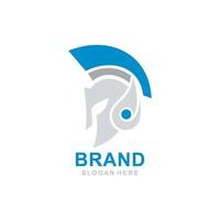 Spartan Helmet Logo Design Template Inspiration Pro Vector