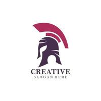 Spartan Helmet Logo Design Template Inspiration Pro Vector