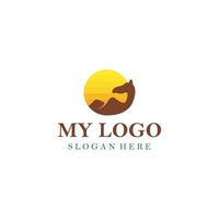 animal camel design logo vector