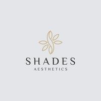 initial S leaf Logo Design Template Gold Color vector