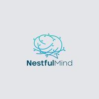 Green Nature Creative Nestfulmind Meditation vector