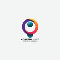 people logo design gradient colorful vector