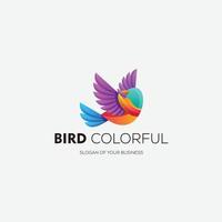 bird logo vector gradient colorful design