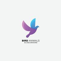 bird dove logo design gradient template vector