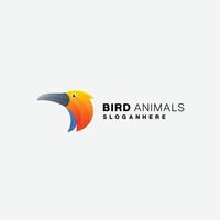 head bird logo design gradient colorful icon vector