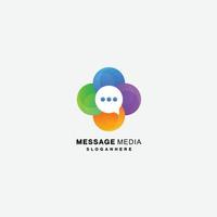 message media design gradient color vector