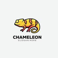 chameleon art logo gradient color vector