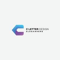 initial c logo design gradient logo colorful vector