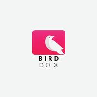 bird box logo design gradient colorful vector