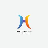 initial h logo symbol colorful design vector