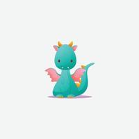 baby dragon illustration design template vector