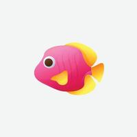 fish illustration design gradient color vector