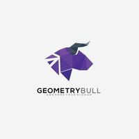 bull geometry gradient color design vector