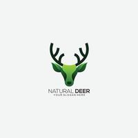 head deer color logo gradient vector