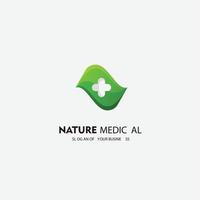 nature medical symbol logo design icon vector