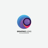 camera lens design graphic gradient color vector