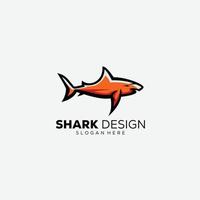 shark design mascot logo vector illustration