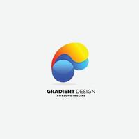 snail gradient colorful design logo illustration vector