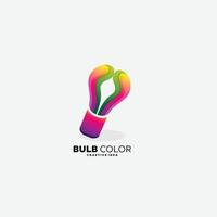 bulb gradient colorful design icon template logo vector