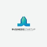 building design vector logo gradient