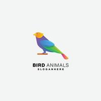 gradient bird logo design colorful template vector