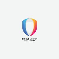 shield design icon logo gradient color template vector