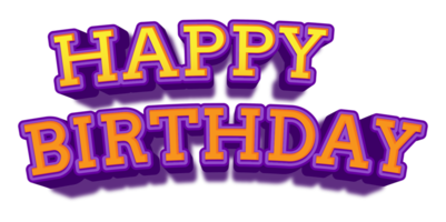 souhaits d'anniversaire heureux fêtes briller violet doré coloré joie événement veille png