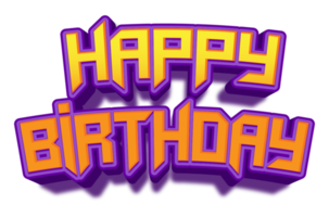 souhaits d'anniversaire heureux fêtes briller violet doré coloré joie événement veille png