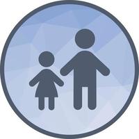 Standing with child Low Poly Background Icon vector