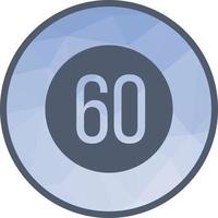 Speed limit 60 Low Poly Background Icon vector