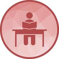Sitting in class Low Poly Background Icon vector