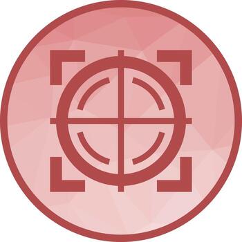 Target Low Poly Background Icon vector