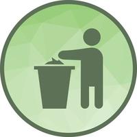 Throwing litter Low Poly Background Icon vector