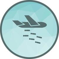 Plane dropping missiles Low Poly Background Icon vector