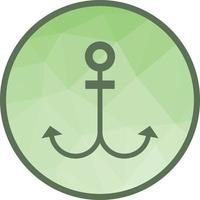 Anchor Low Poly Background Icon vector