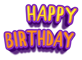 souhaits d'anniversaire heureux fêtes briller violet doré coloré joie événement veille png