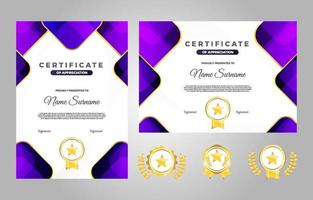 Gradient Modern Certificate Design Template vector