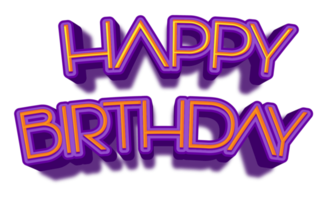 souhaits d'anniversaire heureux fêtes briller violet doré coloré joie événement veille png