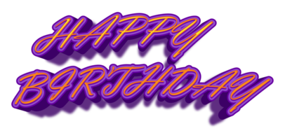 souhaits d'anniversaire heureux fêtes briller violet doré coloré joie événement veille png
