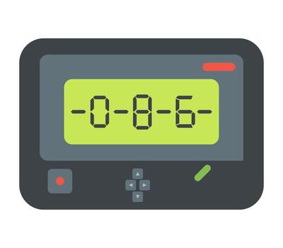 digital clock with numbers vector