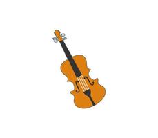 violín aislado en blanco vector