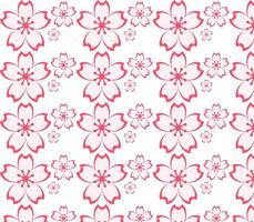 seamless pattern with pink flowers vector