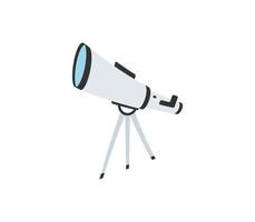 telescopio aislado en blanco vector