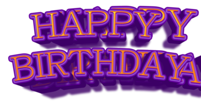 souhaits d'anniversaire heureux fêtes briller violet doré coloré joie événement veille png