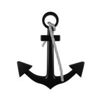 anchor 3d icon, suitable to be used as an additional element to your design png