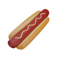 hot dog 3d icon, suitable to be used as an additional element in your design png