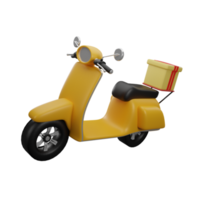 ícone 3d de entrega de scooter, adequado para ser usado como um elemento adicional em seu design png