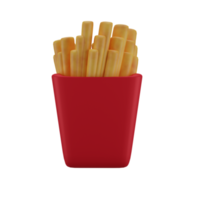 french fries 3D Icon, suitable to be used as an additional element in your design png